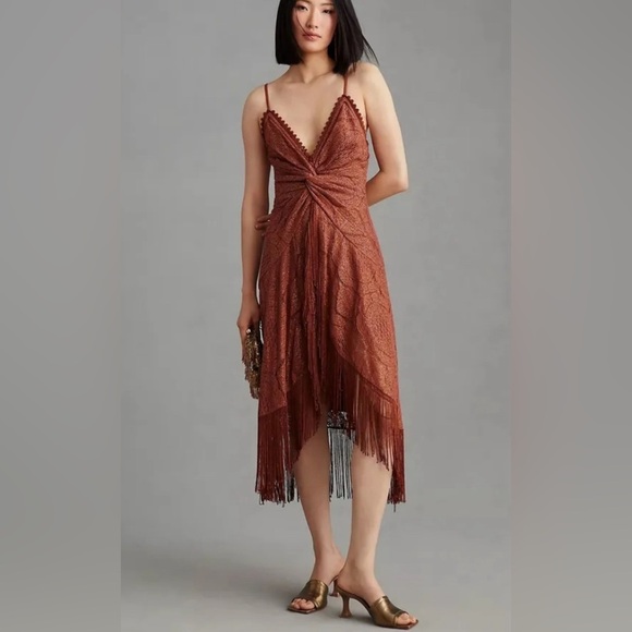 Anthropologie Dresses Anthropologie Bhanuni By Jyoti Crochet Brown